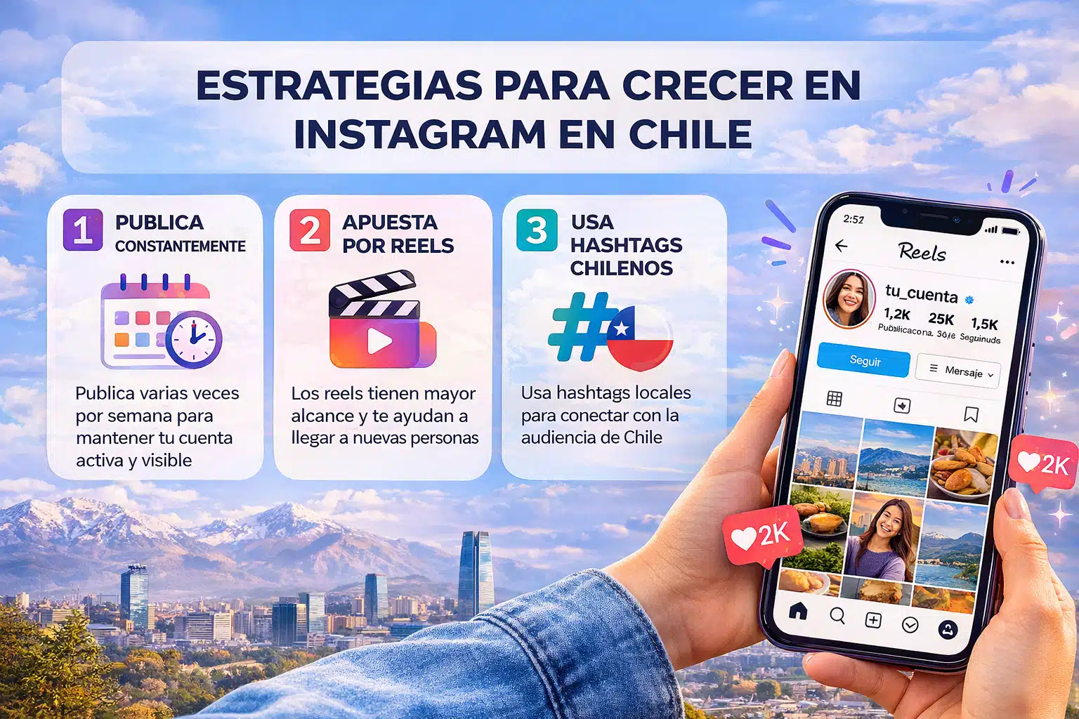 estrategias para crecer en instagram chile
