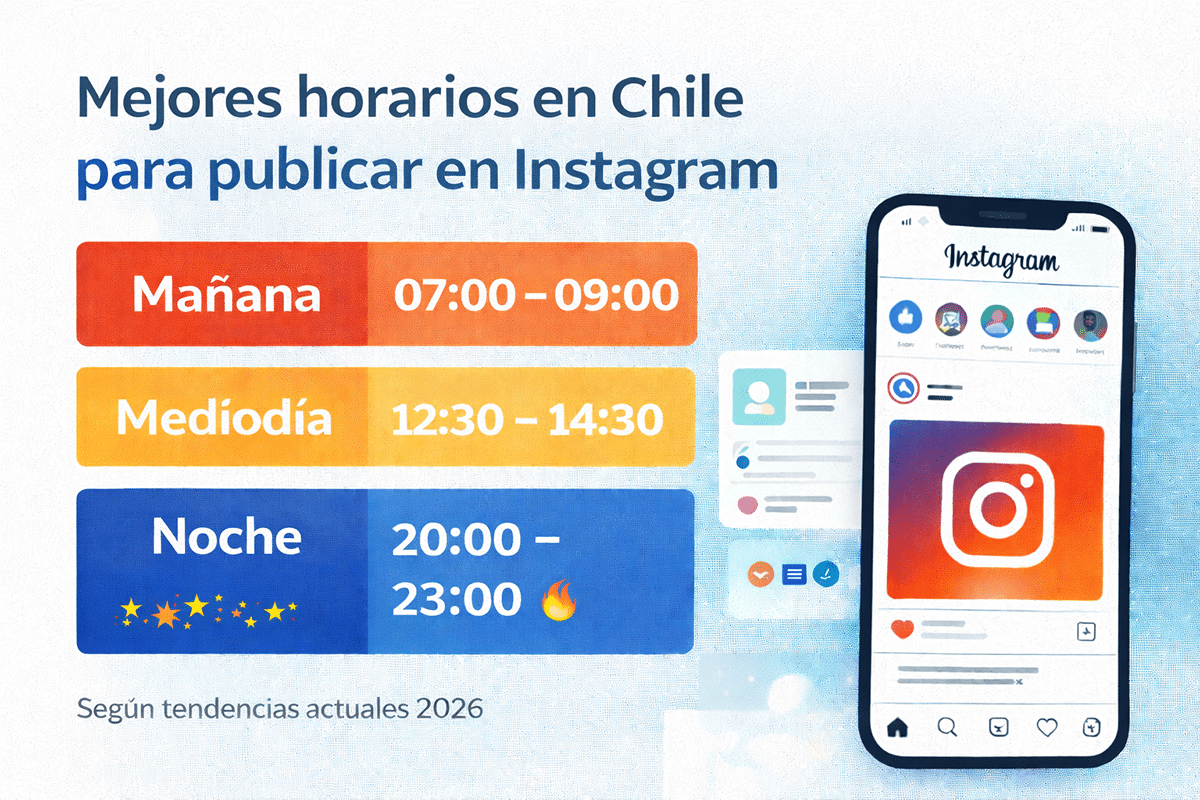 mejores horas para publicar en instagram chile