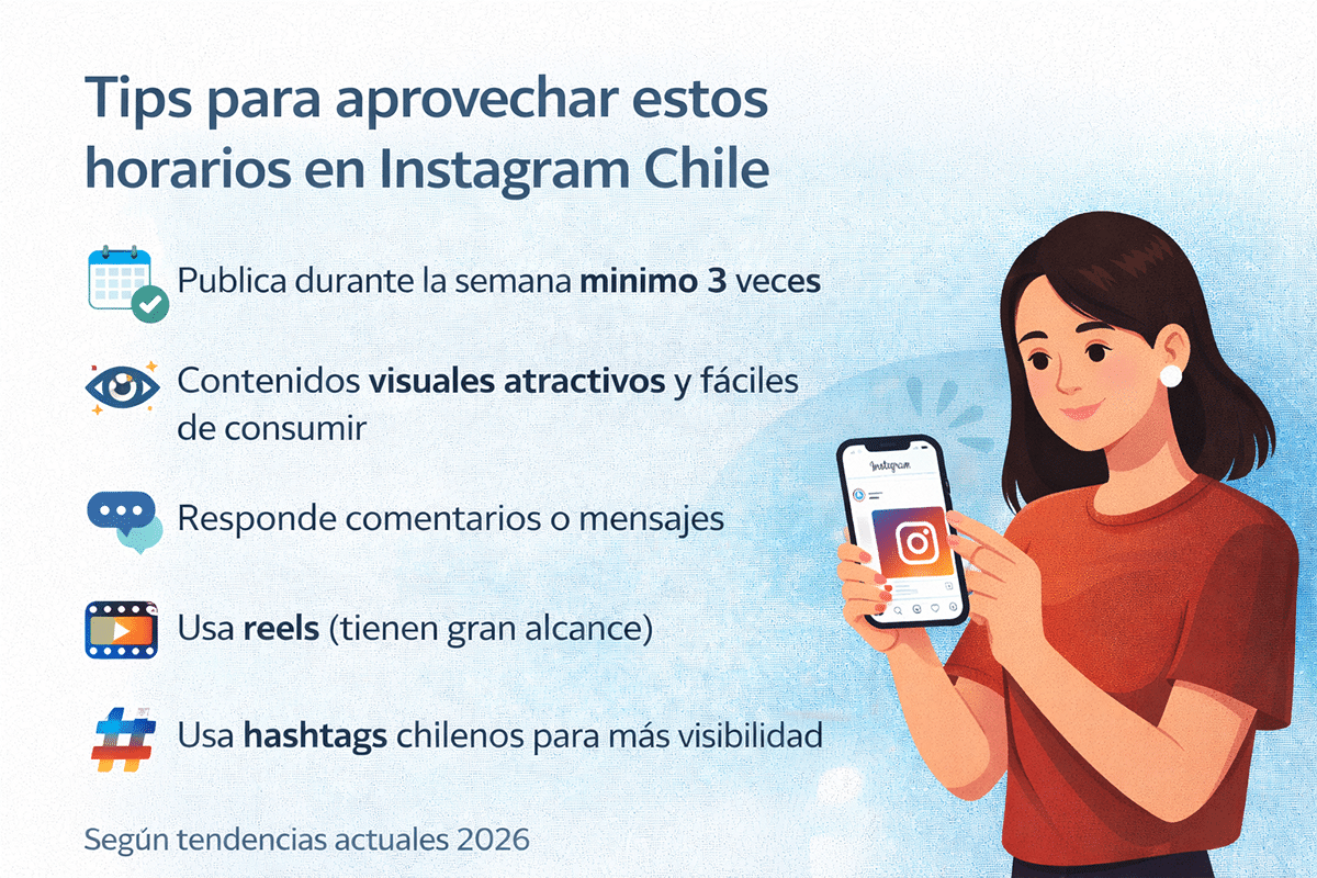 tips sobre horas para publicar en instagram chile